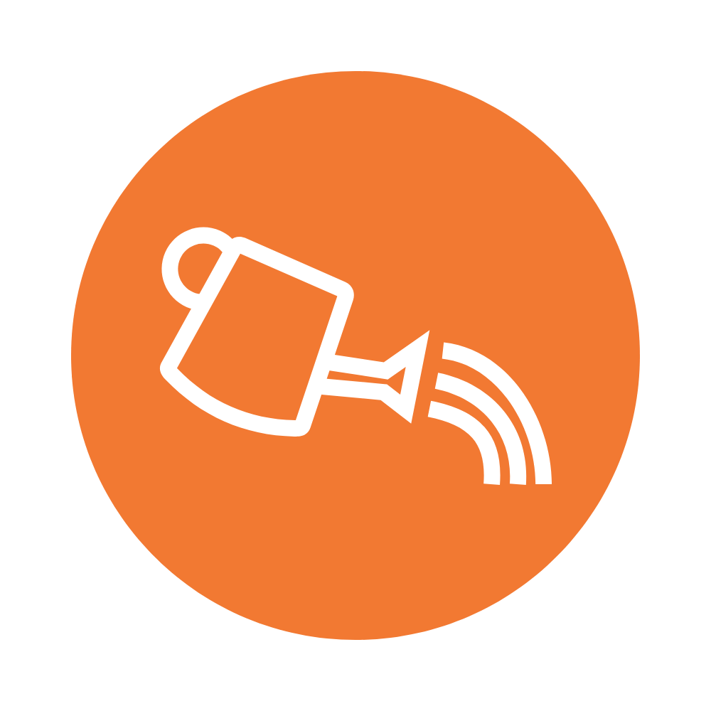 Watering icon for autumn succulent watering tips